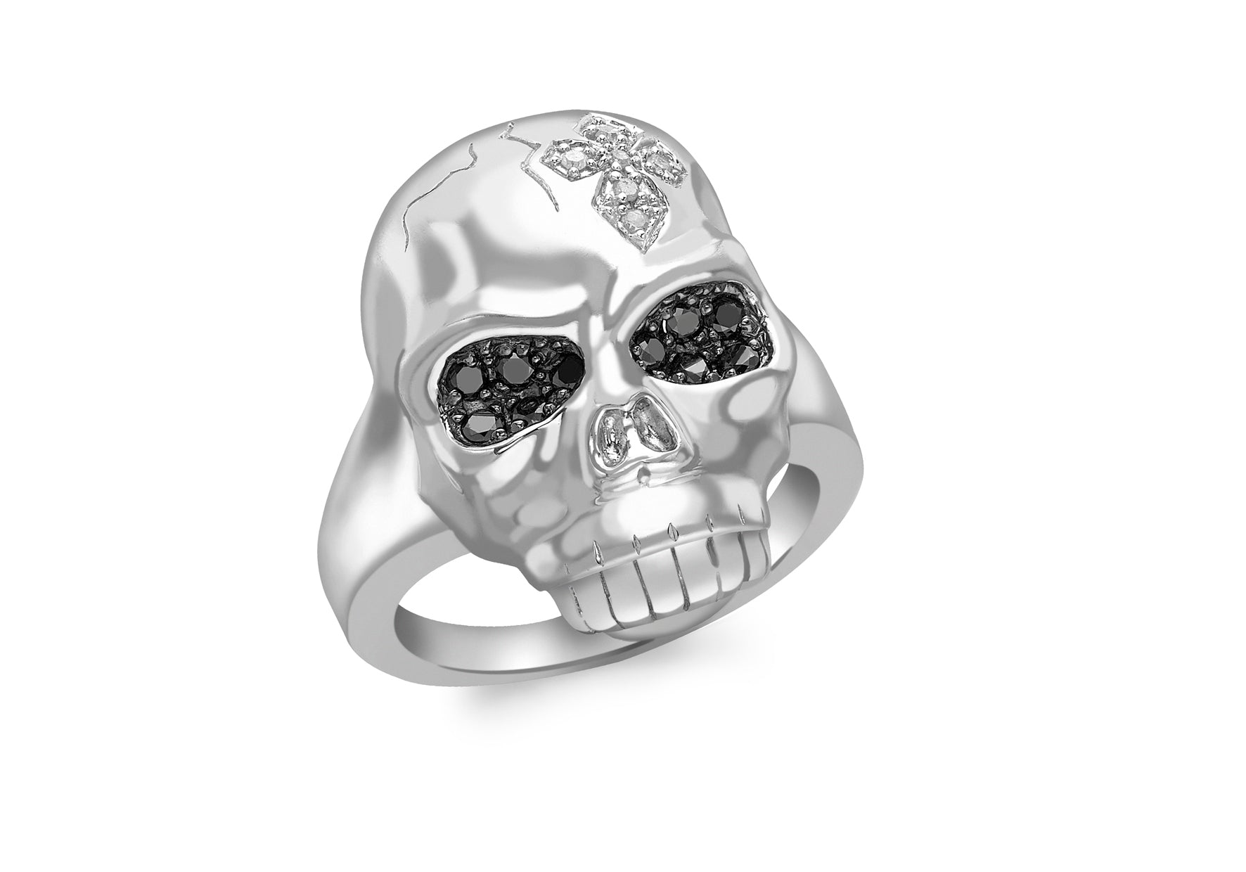 Mens skull sale diamond ring