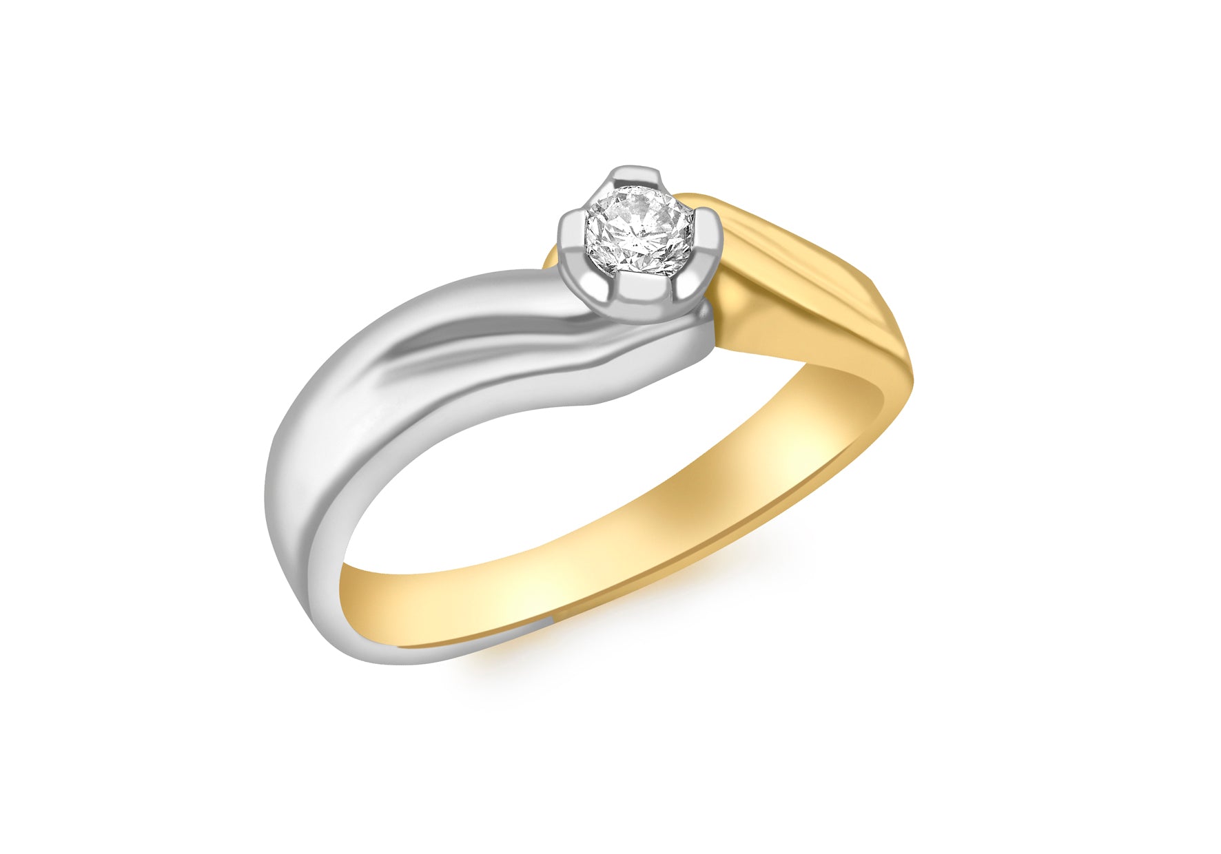 Single diamond ladies on sale ring