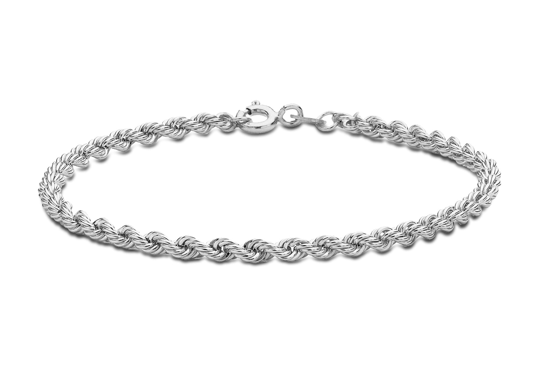 Sterling silver store rope chain bracelet