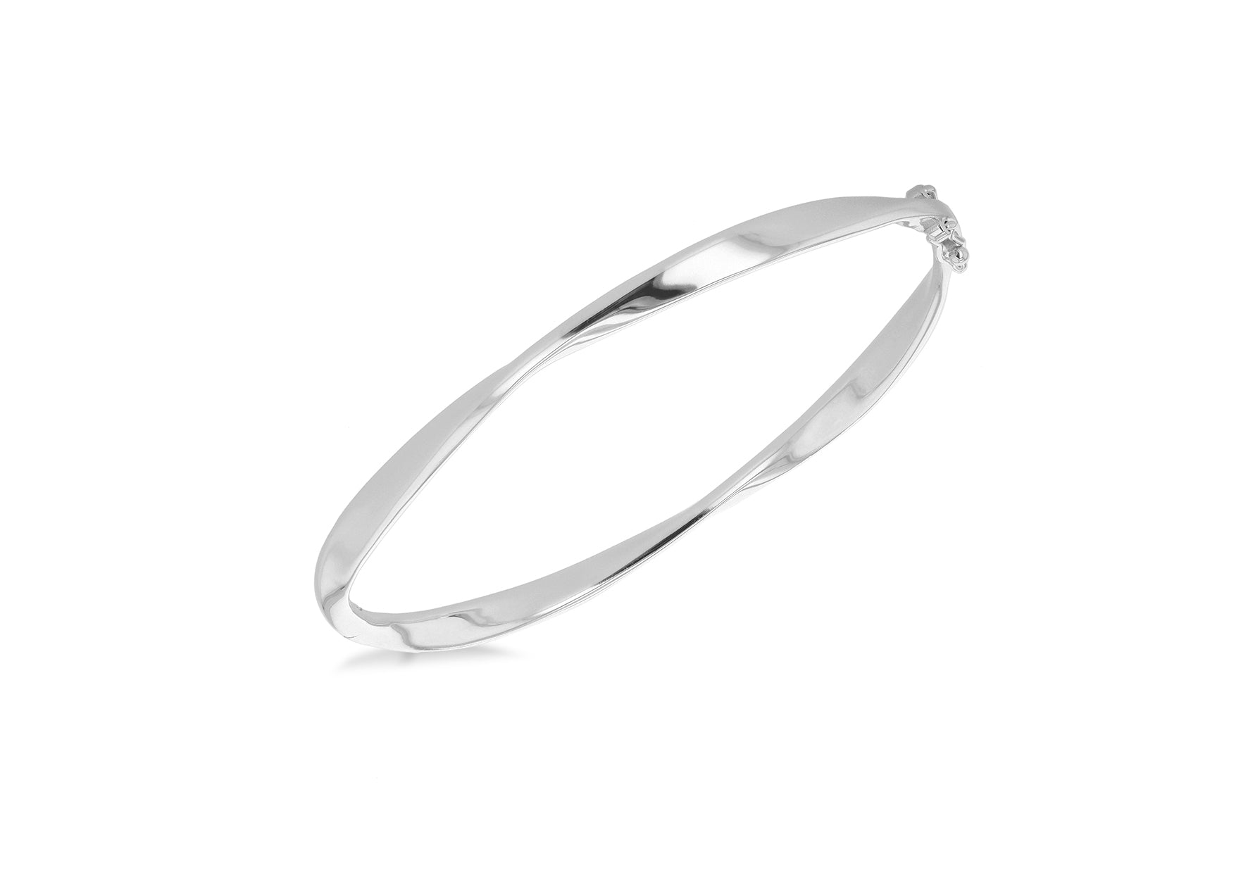 Sterling Silver Twist Bar Bangle – Harper Kendall