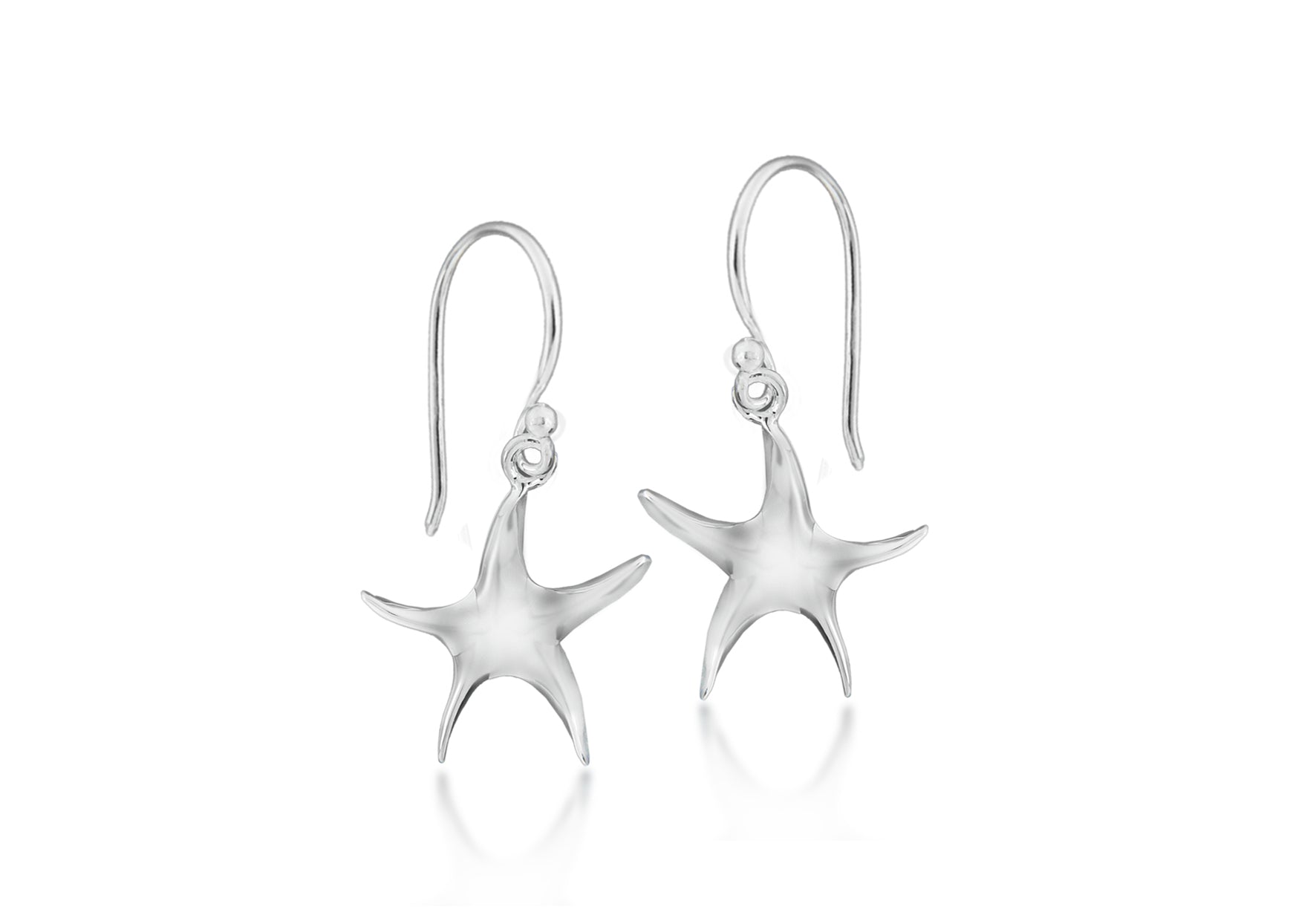 Sterling silver dangle starfish on sale earrings