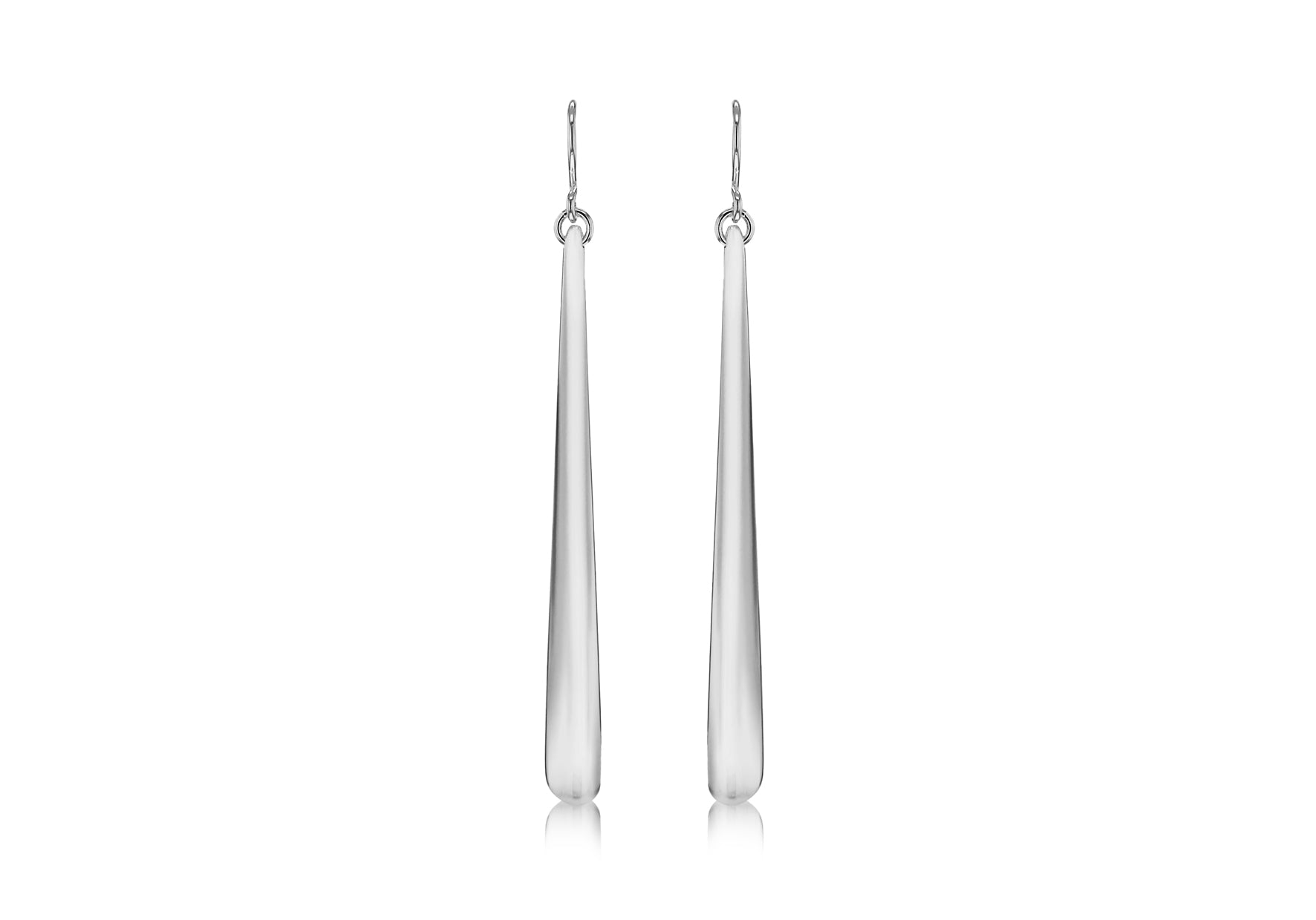 Silver hot sale long earrings