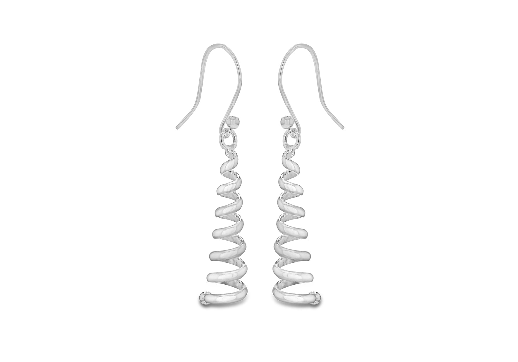 Sterling Silver Spiral Corkscrew Earrings – Harper Kendall