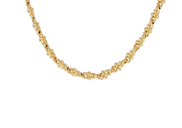 9ct Yellow Gold Dumb-Bell Necklace