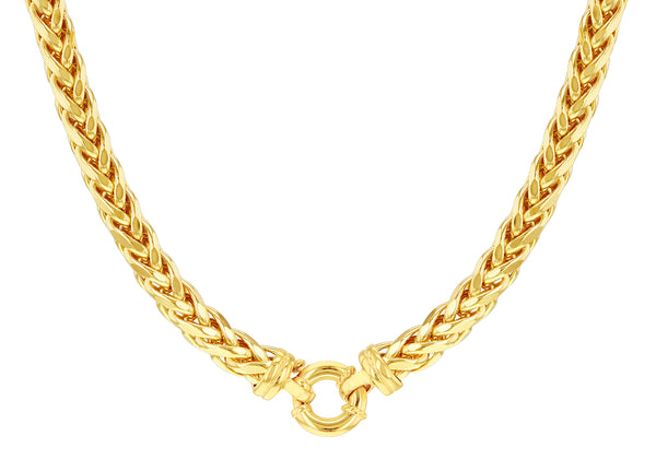 9ct Yellow Gold Faceted Spiga Rope Chain