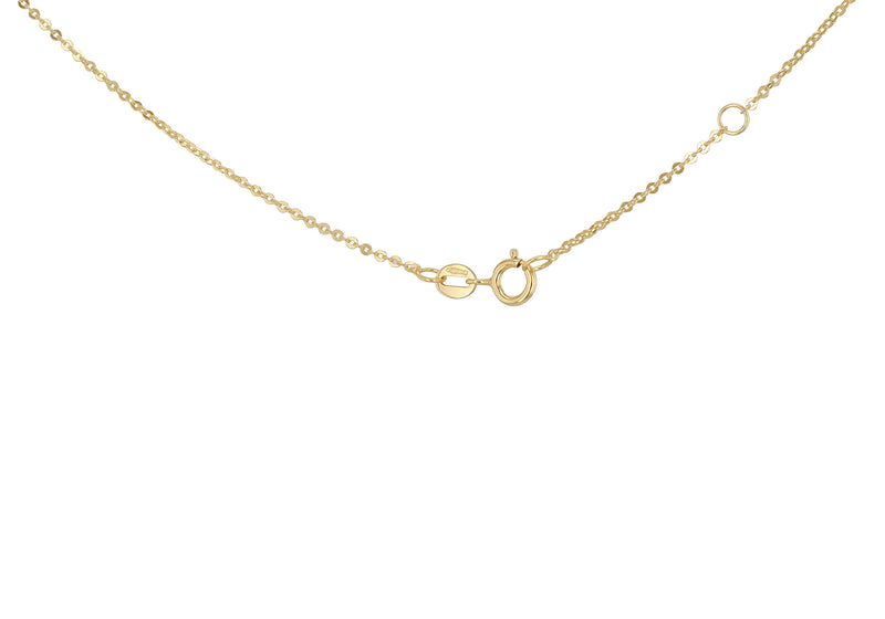 9ct Yellow Gold Diamond Cut Ball Y Necklet