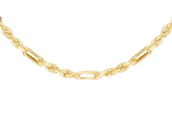 9ct Yellow Gold Diamond Cut Knot Links Chain