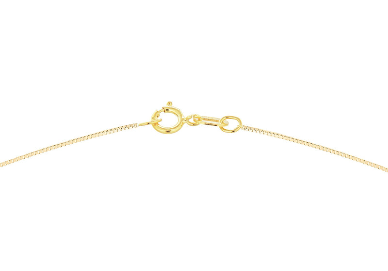 9ct Yellow Gold Triple-Heart Charm Box Chain Necklace