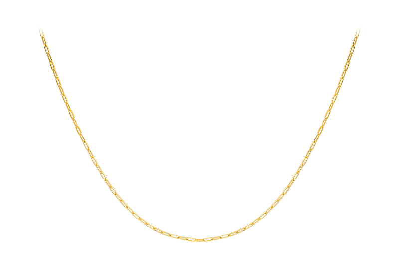 18ct Yellow Gold Paper Chain Necklace