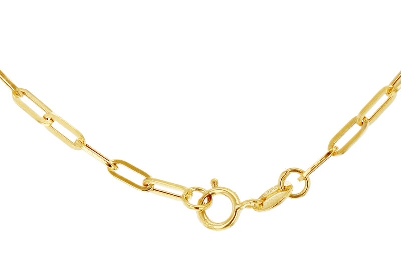 18ct Yellow Gold Paper Chain Necklace