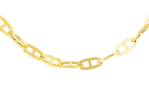 9ct Yellow Gold Interlocked Links Chain