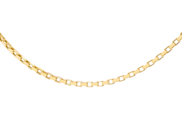 9ct Yellow Gold 60 Square Paper Chain