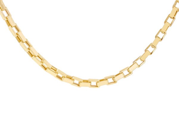 9ct Yellow Gold 90 Square Paper Chain