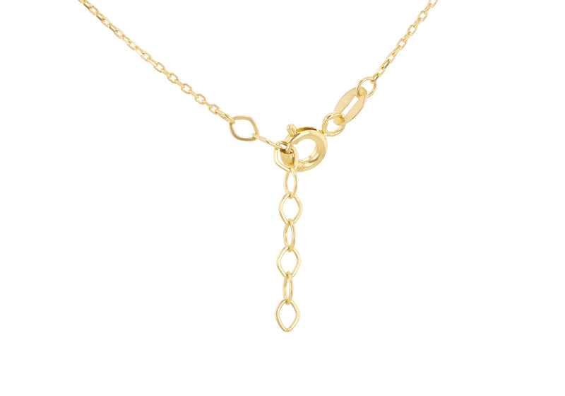 9ct Yellow Gold Rainbow Zirconia Necklace