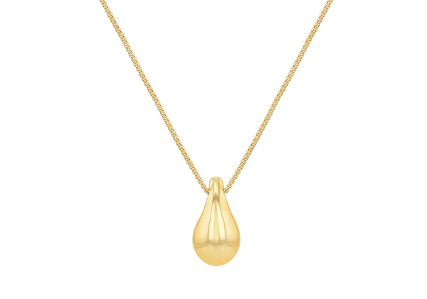 9ct Yellow Gold Full Teardrop Pendant