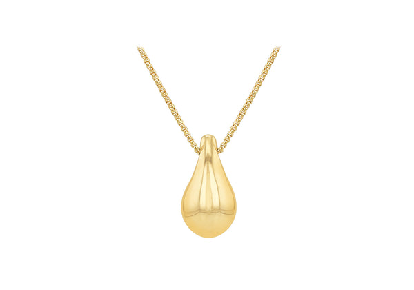 9ct Yellow Gold Full Teardrop Pendant