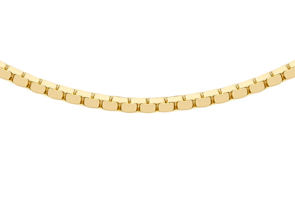 9ct Yellow Gold 40 Slim Mirror Box Chain