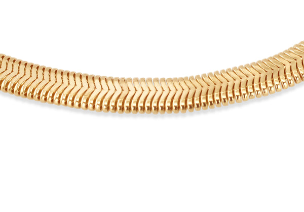 9ct Yellow Gold Flat Snake Chain Bracelet