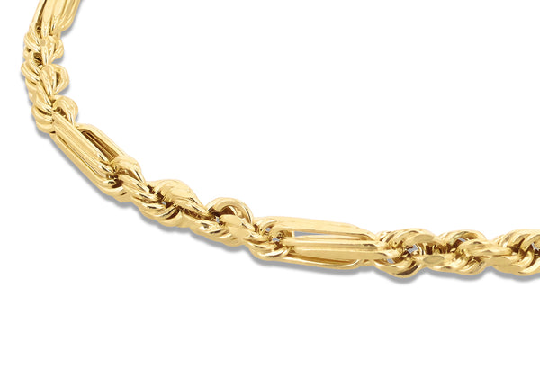 9ct Yellow Gold Diamond Cut Knot Twist Bracelet