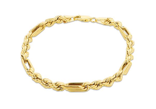 9ct Yellow Gold Knot Twist Rope Bracelet