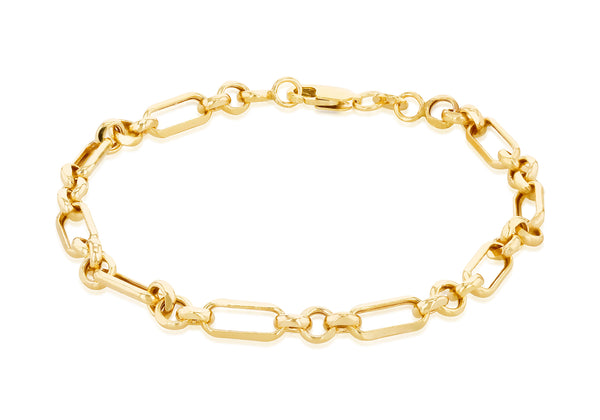 9ct Yellow Gold Belcher Links Bracelet