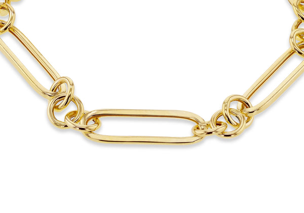 9ct Yellow Gold Figaro Paper Chain Bracelet