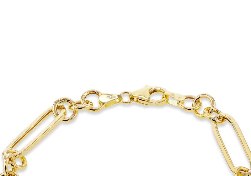 9ct Yellow Gold Figaro Paper Chain Bracelet