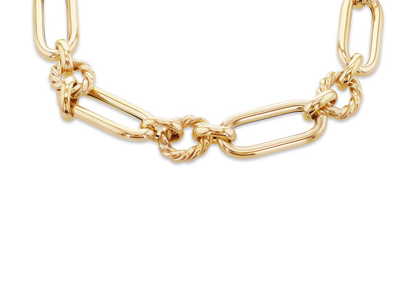 9ct Yellow Gold Ring Knot Links Bracelet