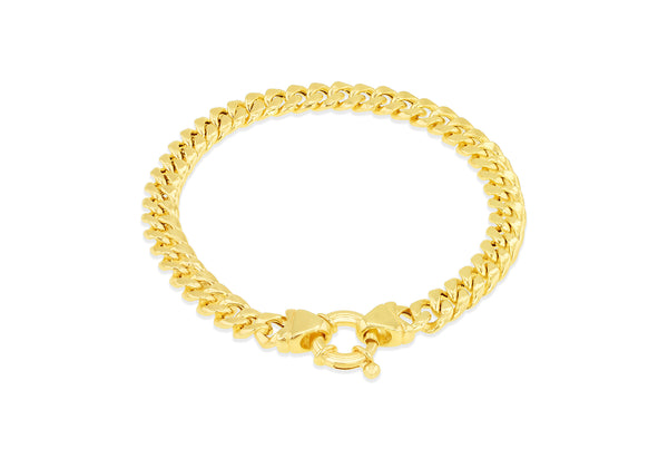 9ct Yellow Gold Cuban Chain Bracelet