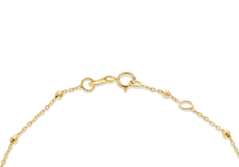 9ct Yellow Gold Rainbow Petal Ball Chain Bracelet