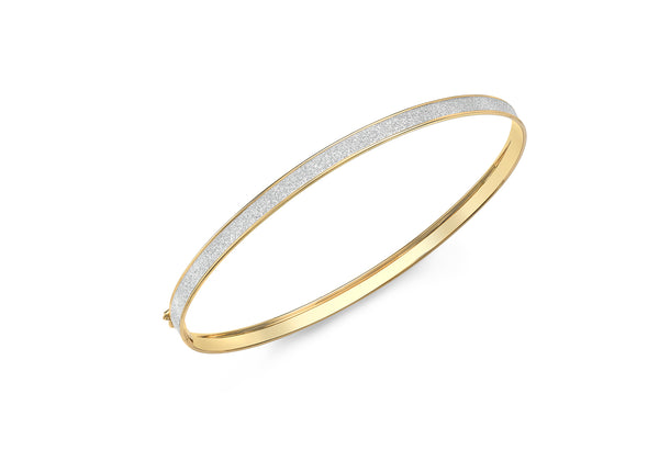 9ct White Gold Stardust Bangle