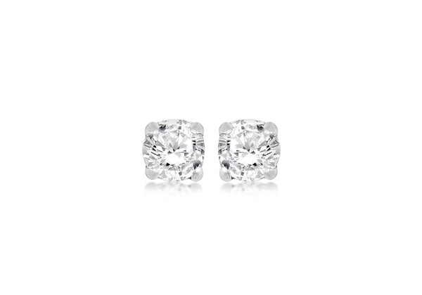 9ct Yellow Gold 0.15ct Solitaire Diamond Stud Earrings