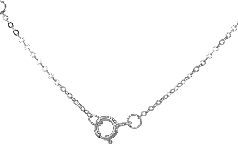 9ct White Gold Zirconia Infinity Necklace