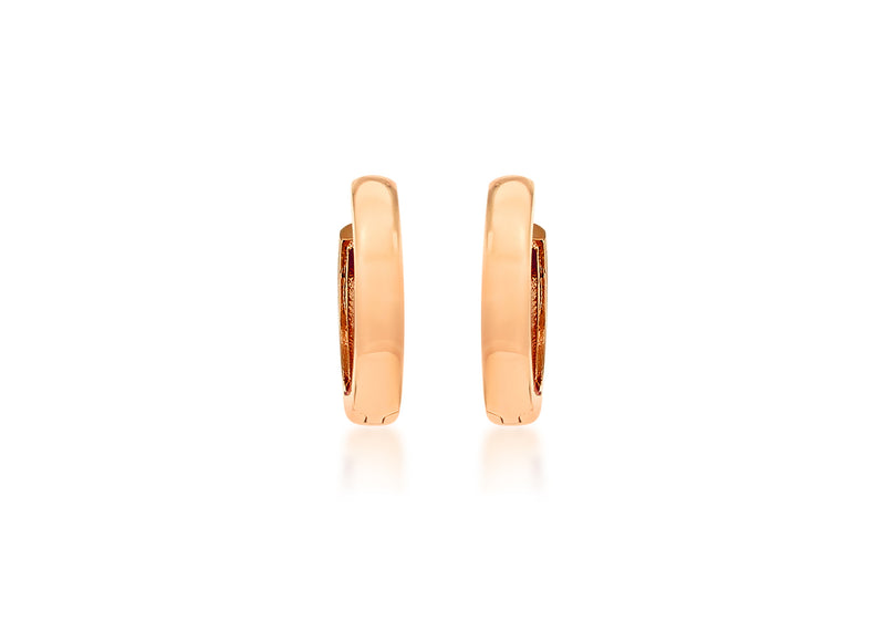 9ct Rose Gold Band Huggy Hoop Earrings