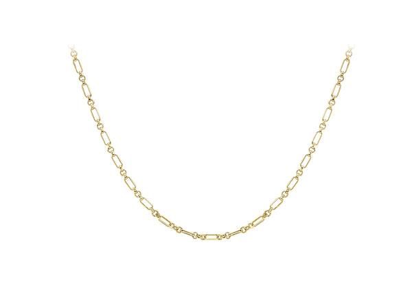 18ct Yellow Gold Figaro Belcher Chain Necklace