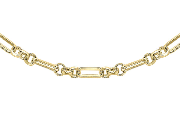 18ct Yellow Gold Figaro Belcher Chain Necklace