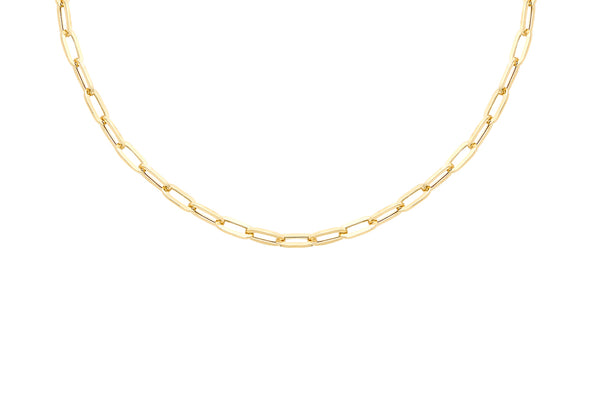 18ct Yellow Gold Paper Chain Links Necklace