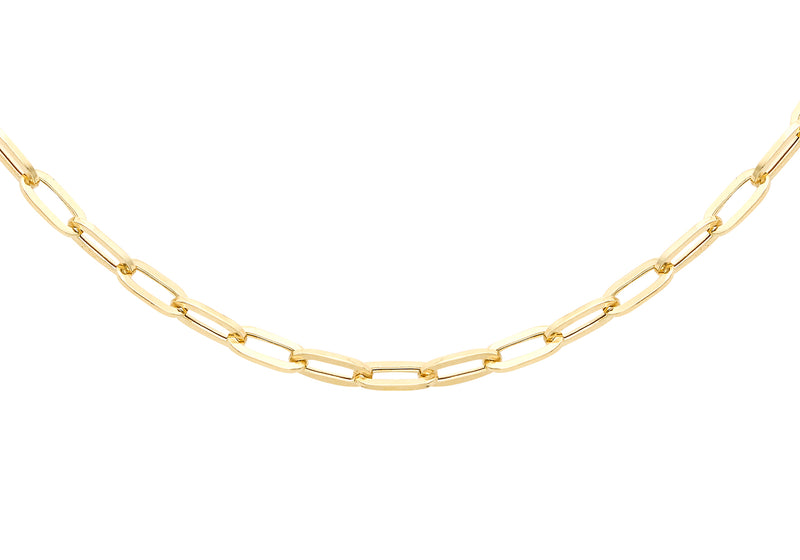 18ct Yellow Gold Paper Chain Links Necklace