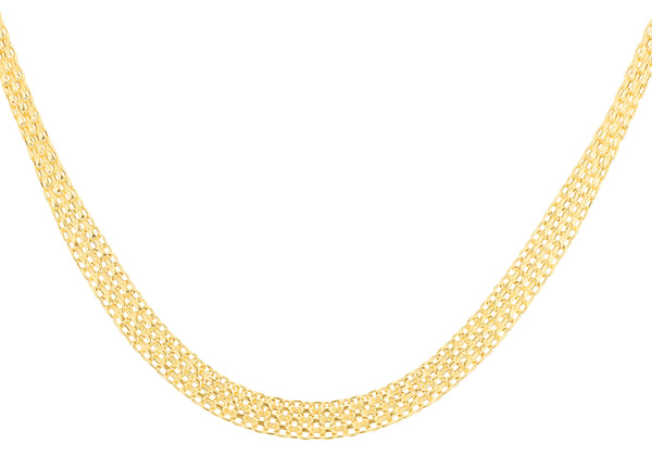 18ct Yellow Gold Graduated Bismark Necklace