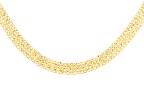 18ct Yellow Gold Graduated Bismark Necklace