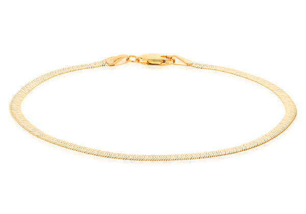 18ct Yellow Gold 30 Herringbone Bracelet