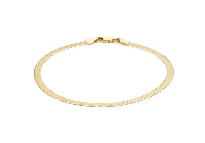 18ct Yellow Gold 60 Herringbone Chain Bracelet