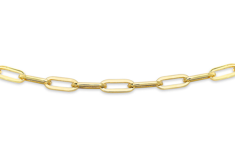 18ct Yellow Gold Paper Chain Links Bracelet