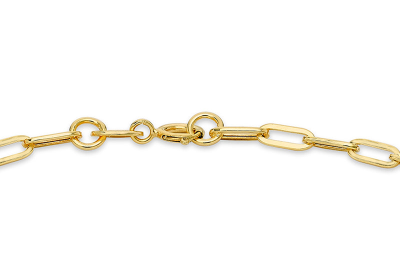 18ct Yellow Gold Paper Chain Links Bracelet