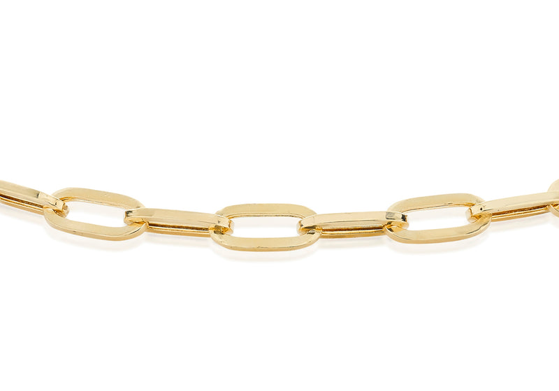 18ct Yellow Gold Paper Chain Links Bracelet