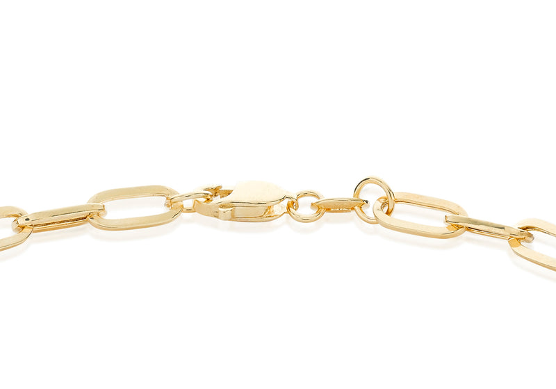 18ct Yellow Gold Paper Chain Links Bracelet