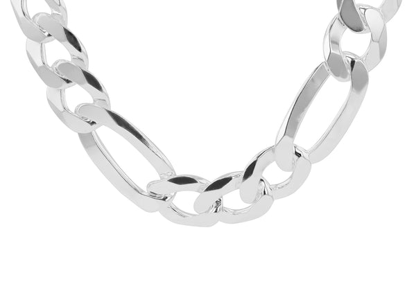 Sterling Silver 350 Flat Figaro Chain Necklace