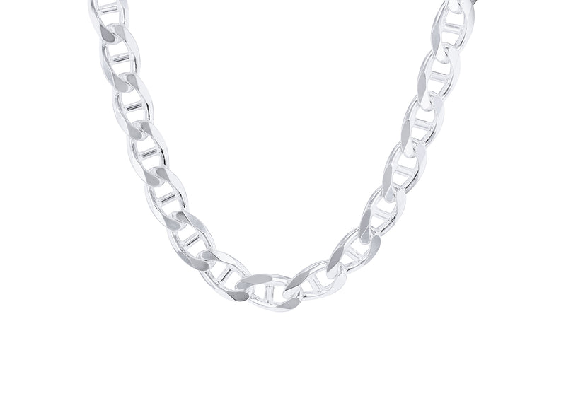 Sterling Silver 400 Diamond Cut Flat Rambo Chain