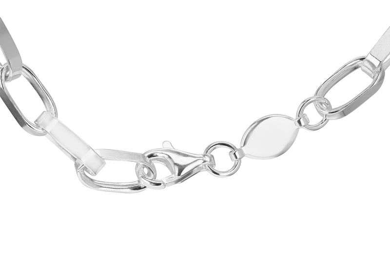 Sterling Silver Large Chunky Paper Links Chain