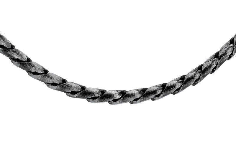 Sterling Silver Oxidized Cable Chain Necklace